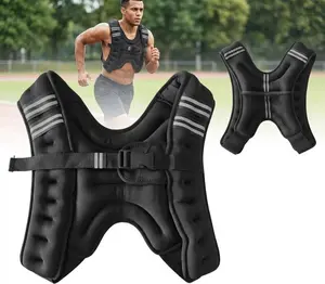 Weighted Vest 20lbs Adjustable for Men & Women, Strength Training Weight Vest with Reflective Stripe, Pocket for Running, Workout, Weight Loss