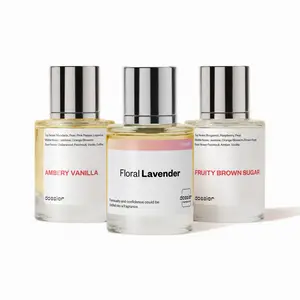 Why-Est-Elle Lover, Dossier, Women Perfume Bundle, 3x50ml, Eau de Parfum, Ambery Vanilla, Fruity Brown Sugar, Floral Lavender