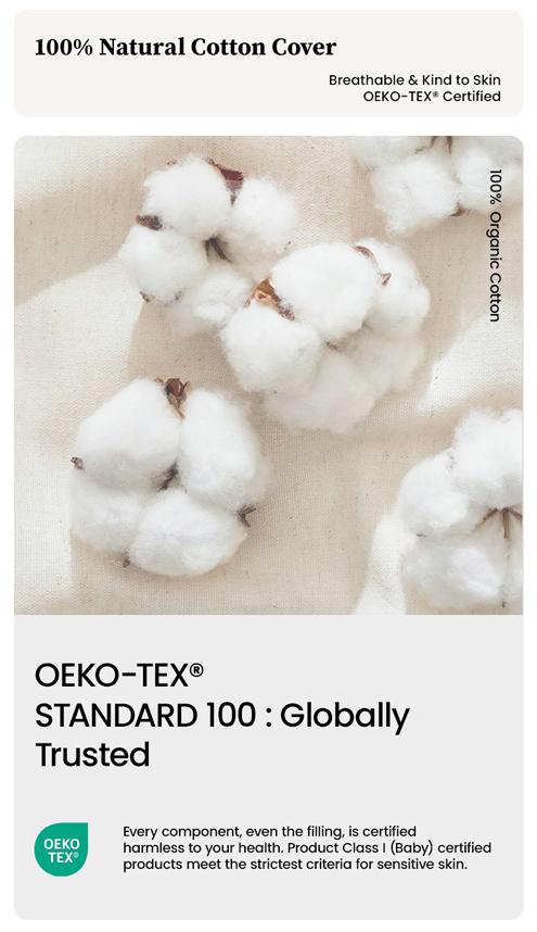 APSMILE 100% Organic Cotton Feather Down Throw Pillow Inserts Soft Decorative Square Pillows Insert