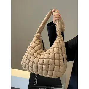 Stylish Minimalist, Quilted Puffy Design, Solid Color, Spacious and Versatile, Everyday Crossbody Bag, Perfect for Daily Commutes and Shopping Trips