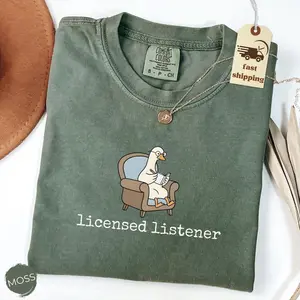 Comfort Colors Goose Licensed Listener Shirt Psychology School Graduation Gift Mental Health Counselor Gifts Psych Tee Therapist Tshirt, Streetwear, Fabric, Everyday, Oversized