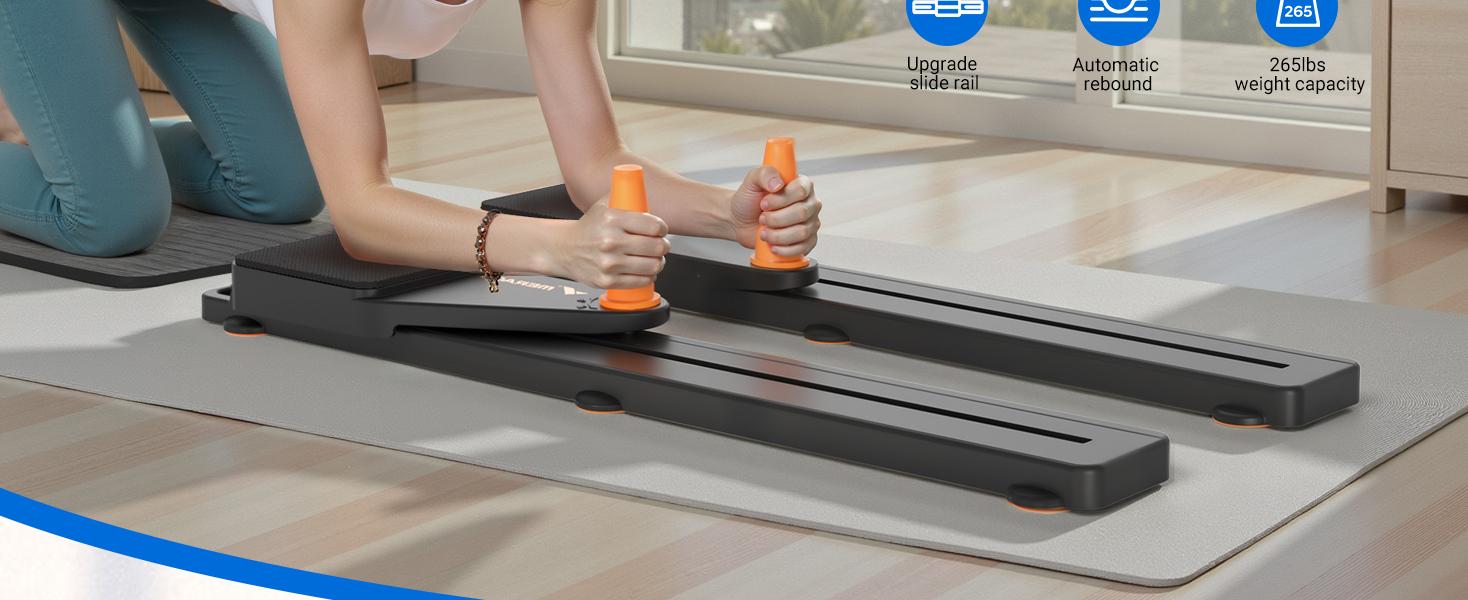 Merach Multi-functional Ab Exercise Board, Foldable Home Pilates Reformer with Knee Mat, Timer and Resistance Bands, Abs Workout Equipment for Abdominal & Core Strength Training Summervibes
