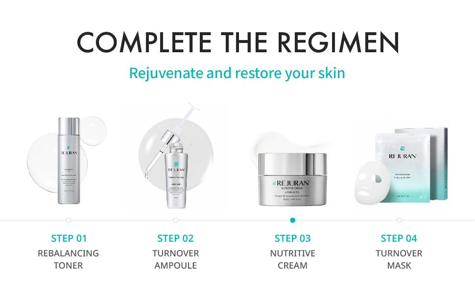 REJURAN Turnover Ampoule 1.01 fl oz & Nutritive Cream 1.69 fl oz - c-PDRN - Anti-Aging Face Serum for Firmness, Radiance, Youthful Skin Korean Skin Care REJURAN Turnover Ampoule 1.01 fl oz & Nutritive Cream 1.69 fl oz - c-PDRN - Anti-Aging Face Serum for Firmness, Radiance, Youthful Skin Korean Skin Care