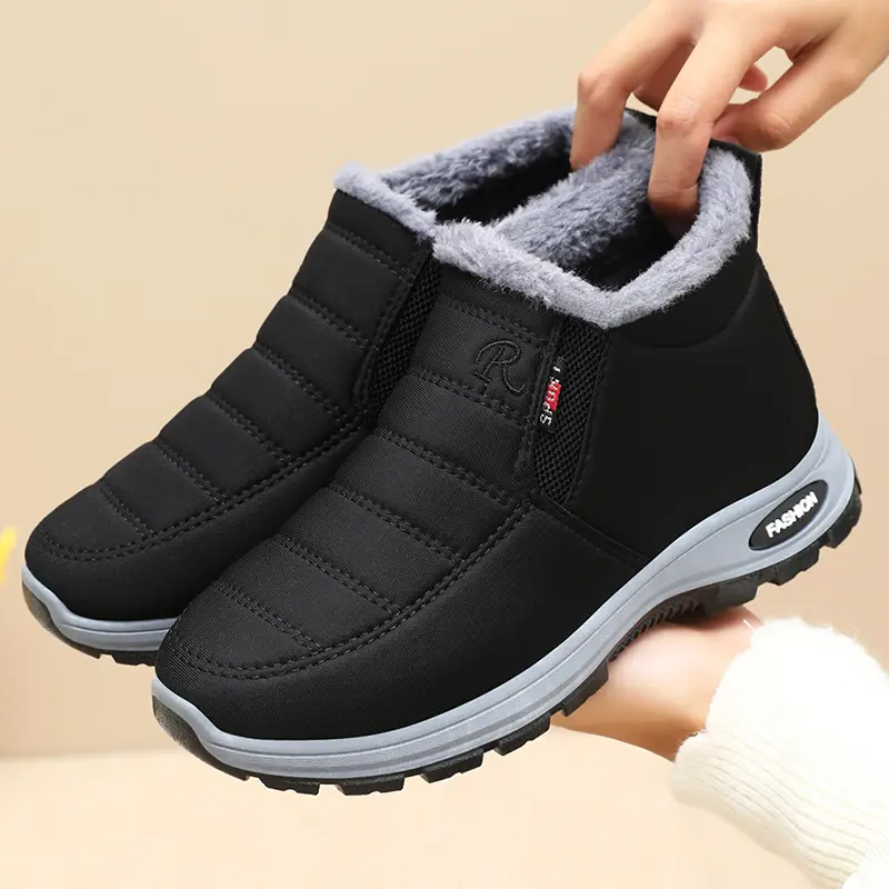 Ubetif Womens Warm Fur Lined Winter Snow Boots Waterproof Ankle Boots Outdoor Booties Comfortable Shoes for Women Winter Boots for Women Classic Snow Boots Fur Lined Warm Boots Waterproo