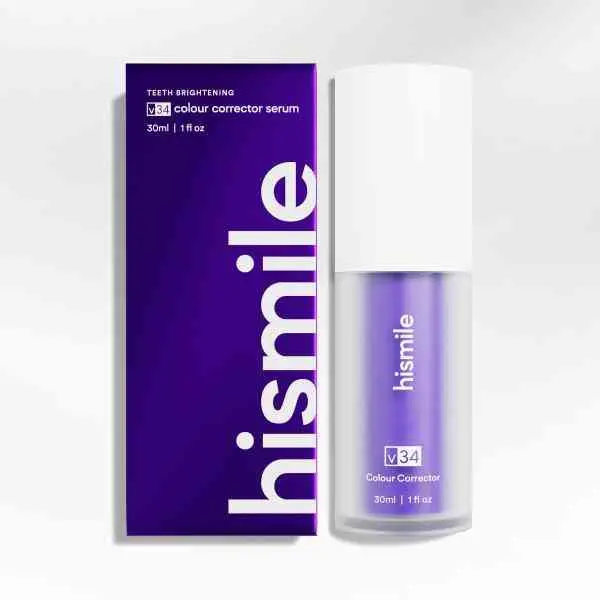 Hismile v34 Colour Corrector - Tooth Stain Concealer, Teeth Brightening Booster, Purple Toothpaste, Colour Correcting, Hismile V34
