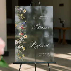 Wildflower Wedding Welcome Sign — Welcome to the Wedding Of