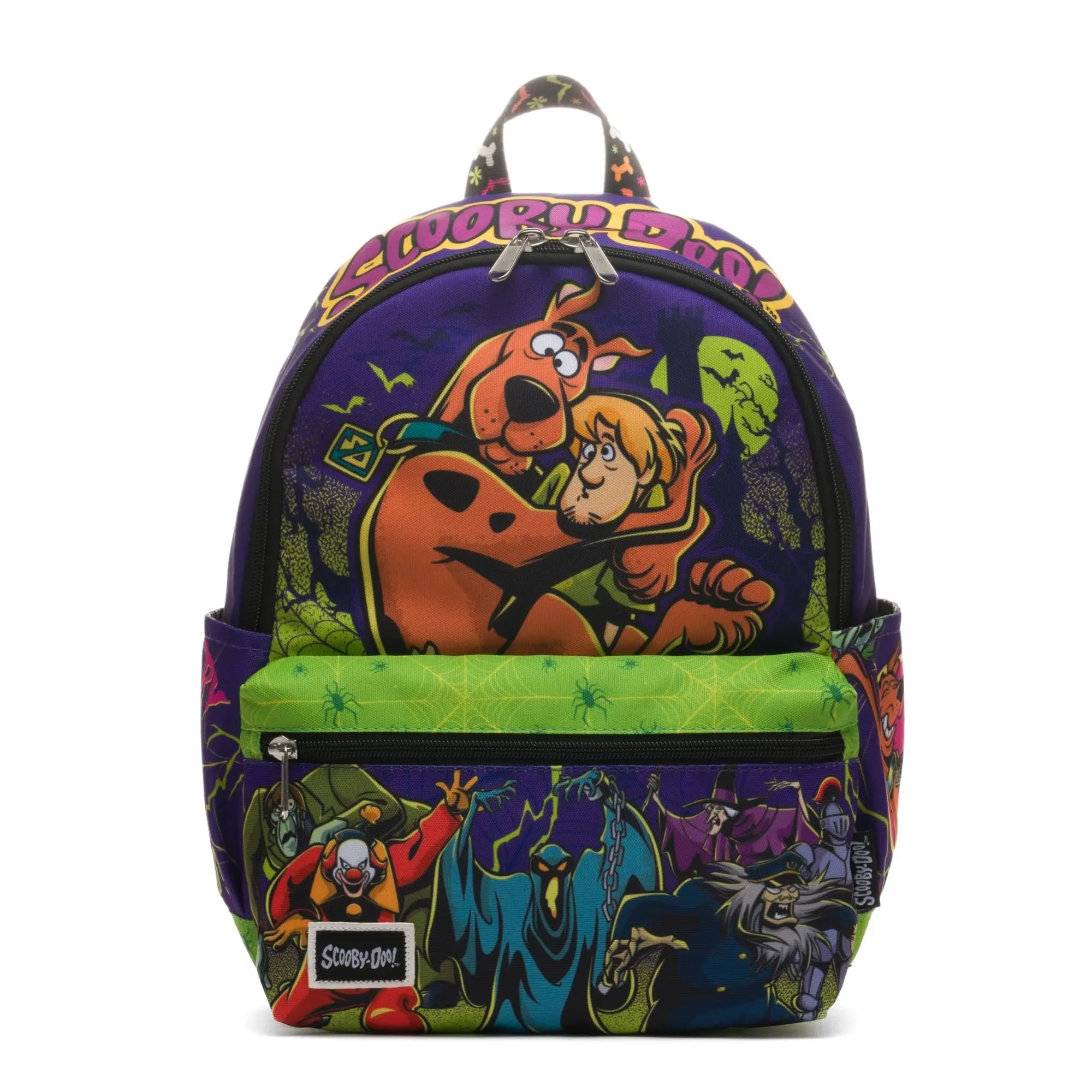 Scooby-Doo Backpack - Officially Licensed 'Heebie Jeebiesville' 13-Inch Cute Nylon School Bag with Multiple Pockets, Cute Backpack, School Backpacks