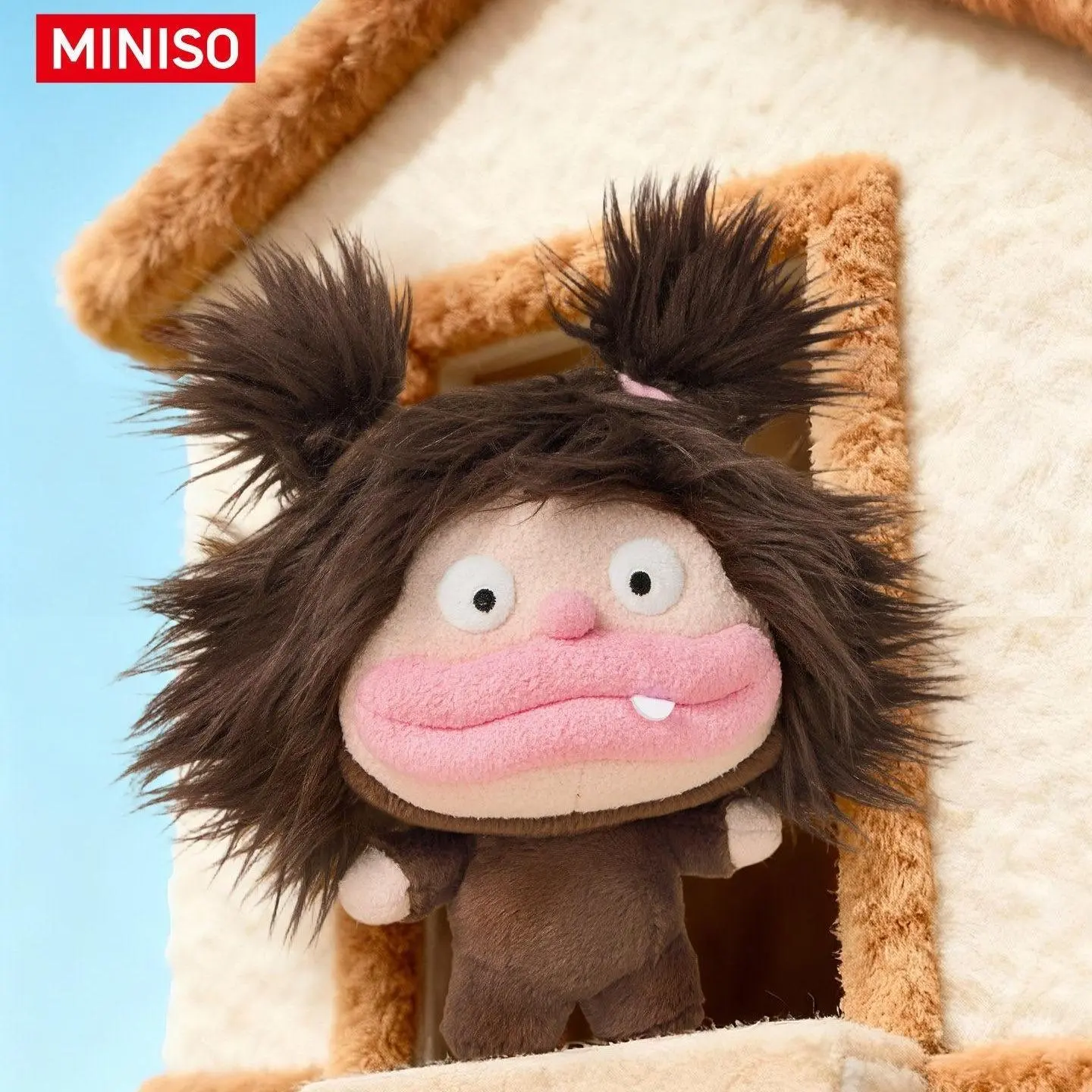 MINISO Funny Abstract Ugly Doll Plush - Soft Adorable Stuffed Figure, Fluffy Stuffedanimals, Cuddly Kids' Gift, Anime & Manga Inspired House Decoration, DIY Hairstyle Desk Ornament