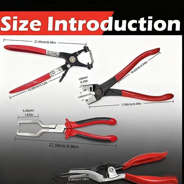 4PCS Professional Hose Clamp Kit – Fuel Line Disconnect & Dismounting Tool Set for Automotive Maintenance, Car Repair Accessories