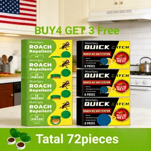 Roach Control Bait | Buy 4 Get 3 FREE | Long-Lasting Cockroach Killer for Kitchen & Appliances