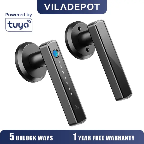 Smart Fingerprint Door Lock-App-controlled keylessentry handle, built-in local data storage, suitable for rooms,garages, offices, and apartments，Automatic Fingerprint Lock, Smart Security Lock sohochic