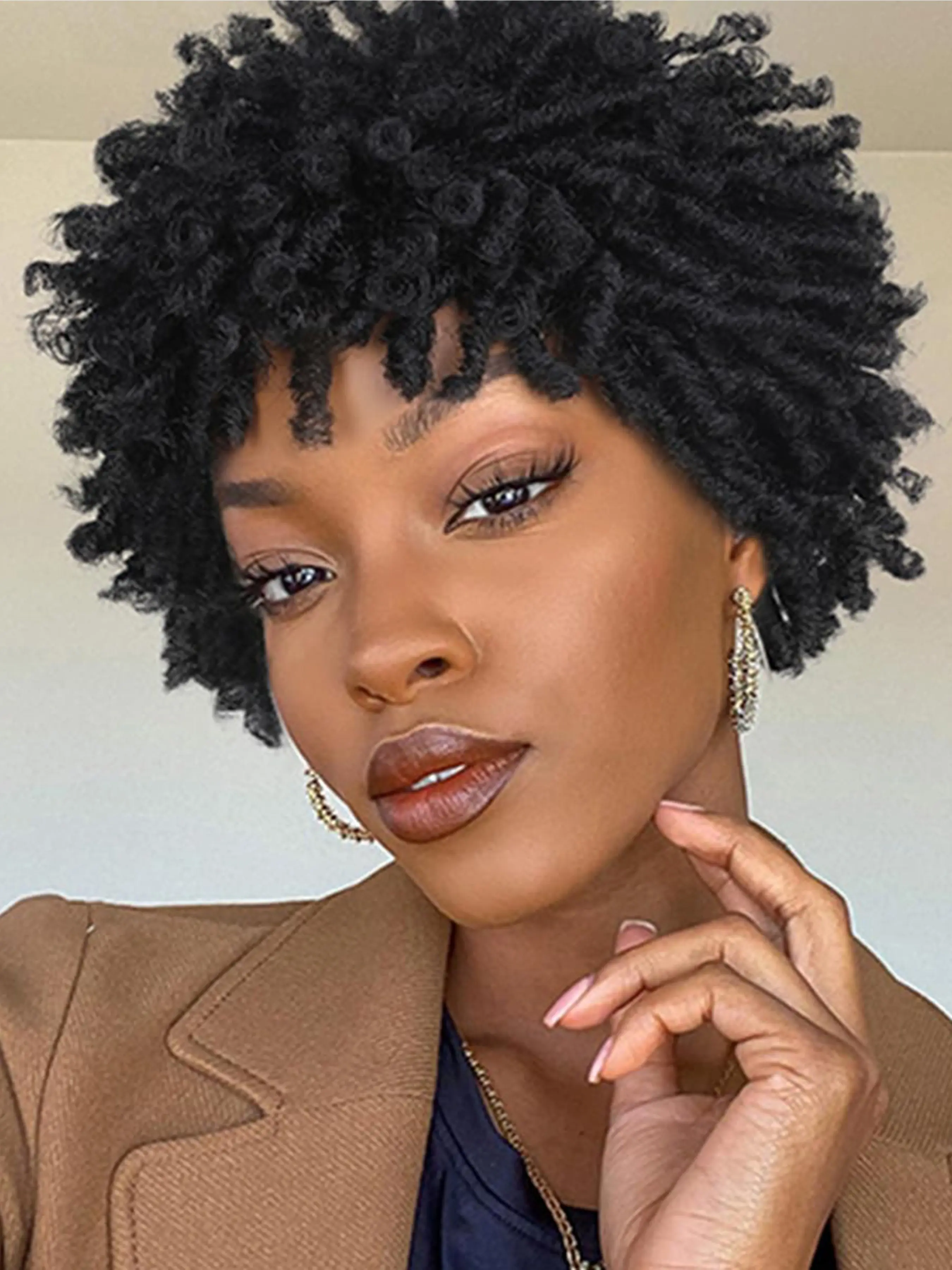Short Afro Dreadlock Synthetic Wig Twist Braids for Women, Pixie Cut Afro Twists Dreadlocks, Box Braids Crochet Hair for Women, Synthetic Twist Wigs, Stylish and Trendy, Synthetic Braided Hair, Synthetic Wigs for Black Women