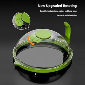 Microwave Food Cover with Handle, Anti-Odour & Splatter Guard, BPA-Free, Dishwasher Safe, Essential for Busy Professionals & Health-Conscious Individuals plate Steamer and Splash Protector accessories functional clear plate cover lid 2-in-1 cookware