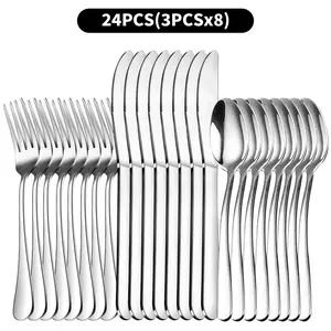 【AREL】24-Piece Stainless Steel Silverware Set 【AREL】24-Piece Stainless Steel Silverware Set