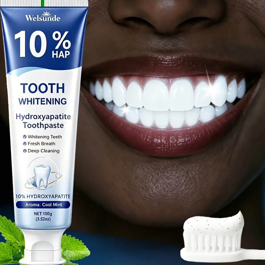 Powerful Teeth Toothpaste, 10% Hydroxyapatite Toothpaste for Teeth, Mint Fragrance, Curing, Fresh Breath, Protecting Gums, Basic Oral Care Paste, Suitable for Everyone, Travel Portable And Home Daily, Local Warehouse
