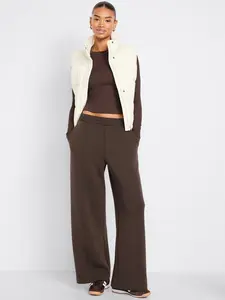 Old Navy Women's High-Waisted Bounce Fleece Wide-Leg Sweatpants