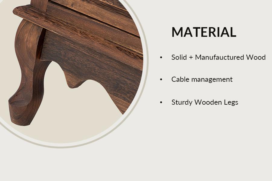 Hulala Galatea 24'' Tall 2-Drawer End Table with Charging Station Smooth Metal Slides High-Quality Wood Frame Farmhouse Style Stylish Bedside Table Modern Console Table Storage Nightstand