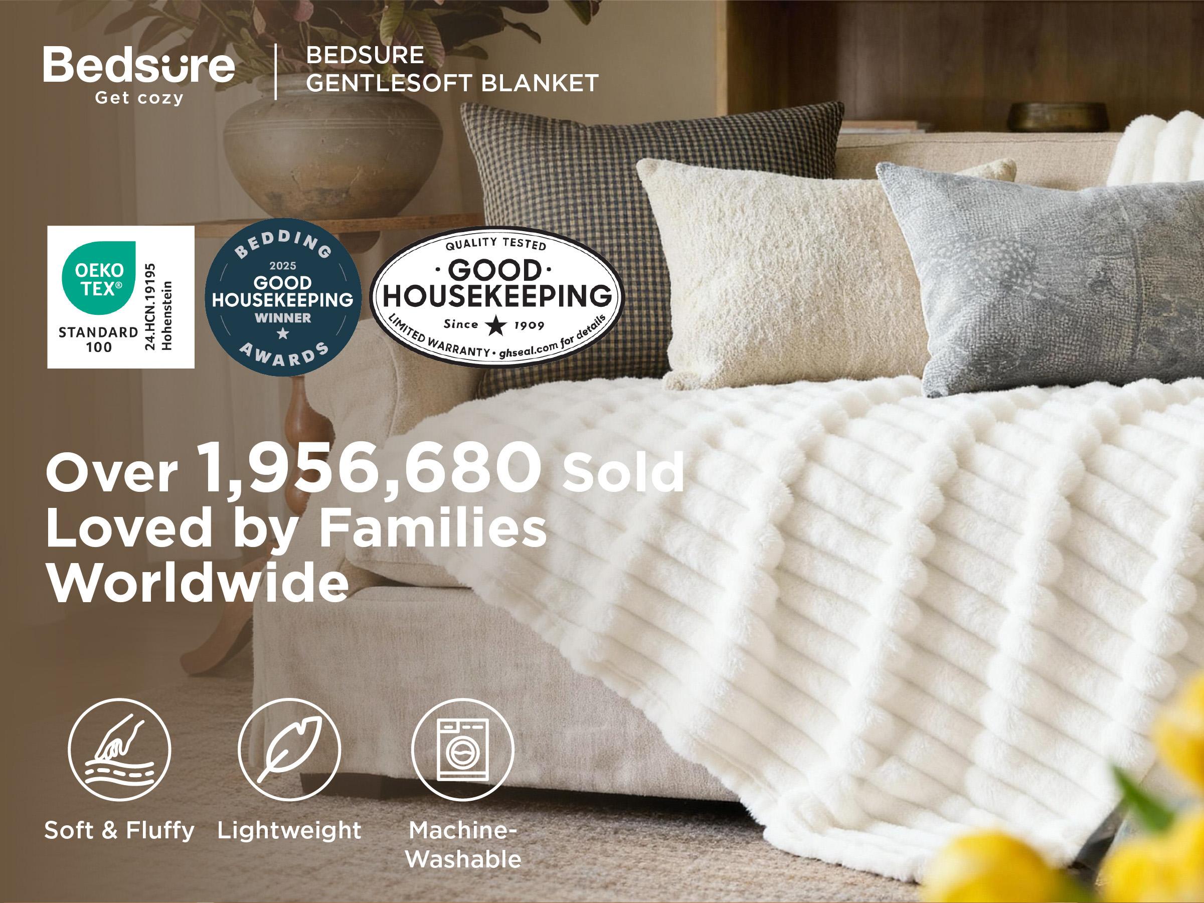 【Spring Glow Up】Bedsure Luxury  Corduroy Fleece Sleep  Blanket- Ultra Soft, Warm, Cozy Extra Soft  Baby Blanket for Sofa, Bed, Nursery Ideal Seasonal Gift Solid Yellow Color, Lightweight Comforter