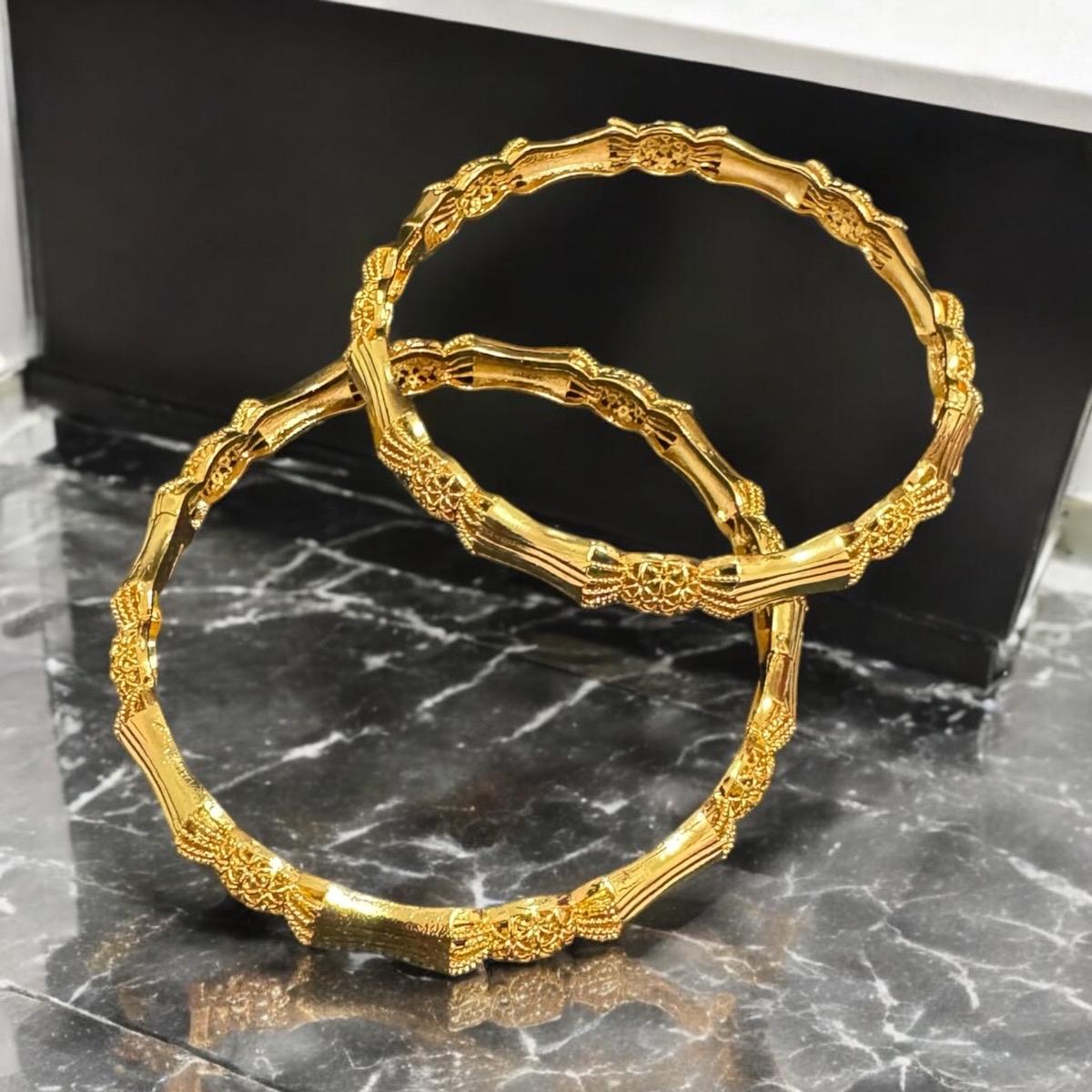 Women's 24k Gold Plated Bangles, Stunningly Elegant Jewelry