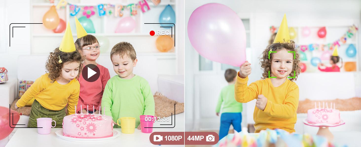 INSKAM Digital Camera,1080P,16X Digital Zoom,with 64G Memory Card,Compact Small Camera for Boys Girls Kids