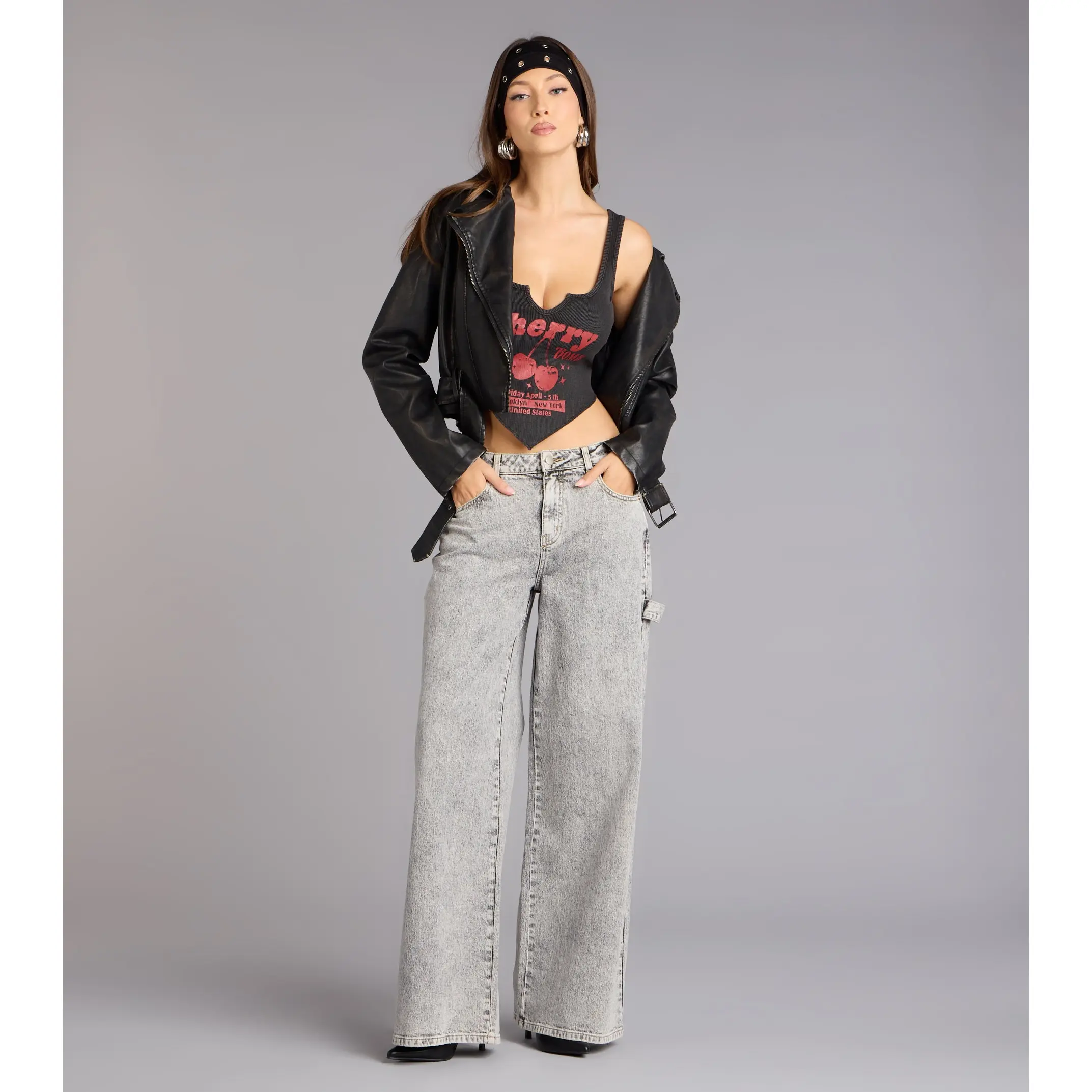 Sweet And Spicy Cherry Graphic Crop Top