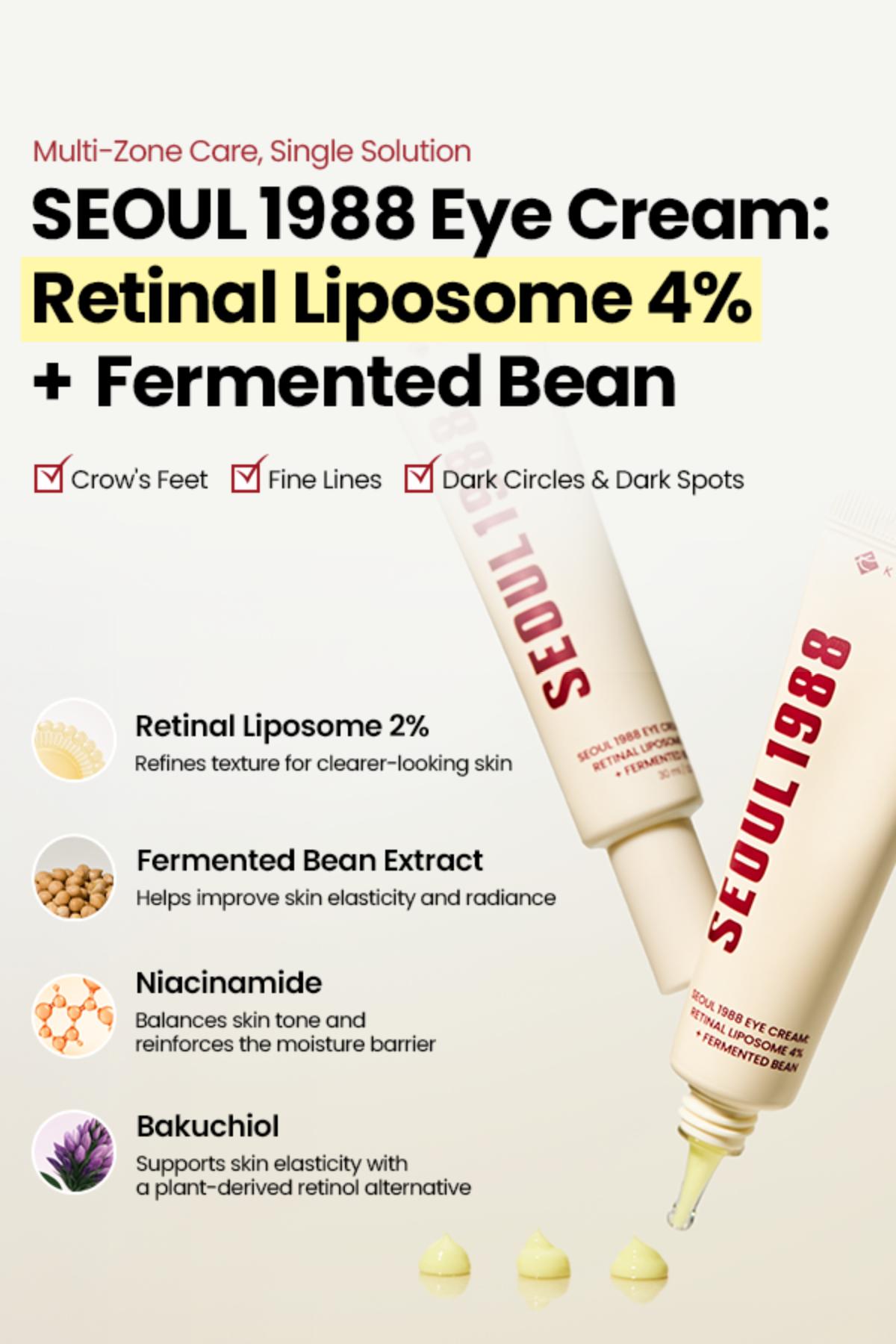 [KSECRET Official] SEOUL 1988 Retinal Essential Set | Retinal Liposome 2% Serum (1EA) + Retinal Liposome 4% Eye Crea