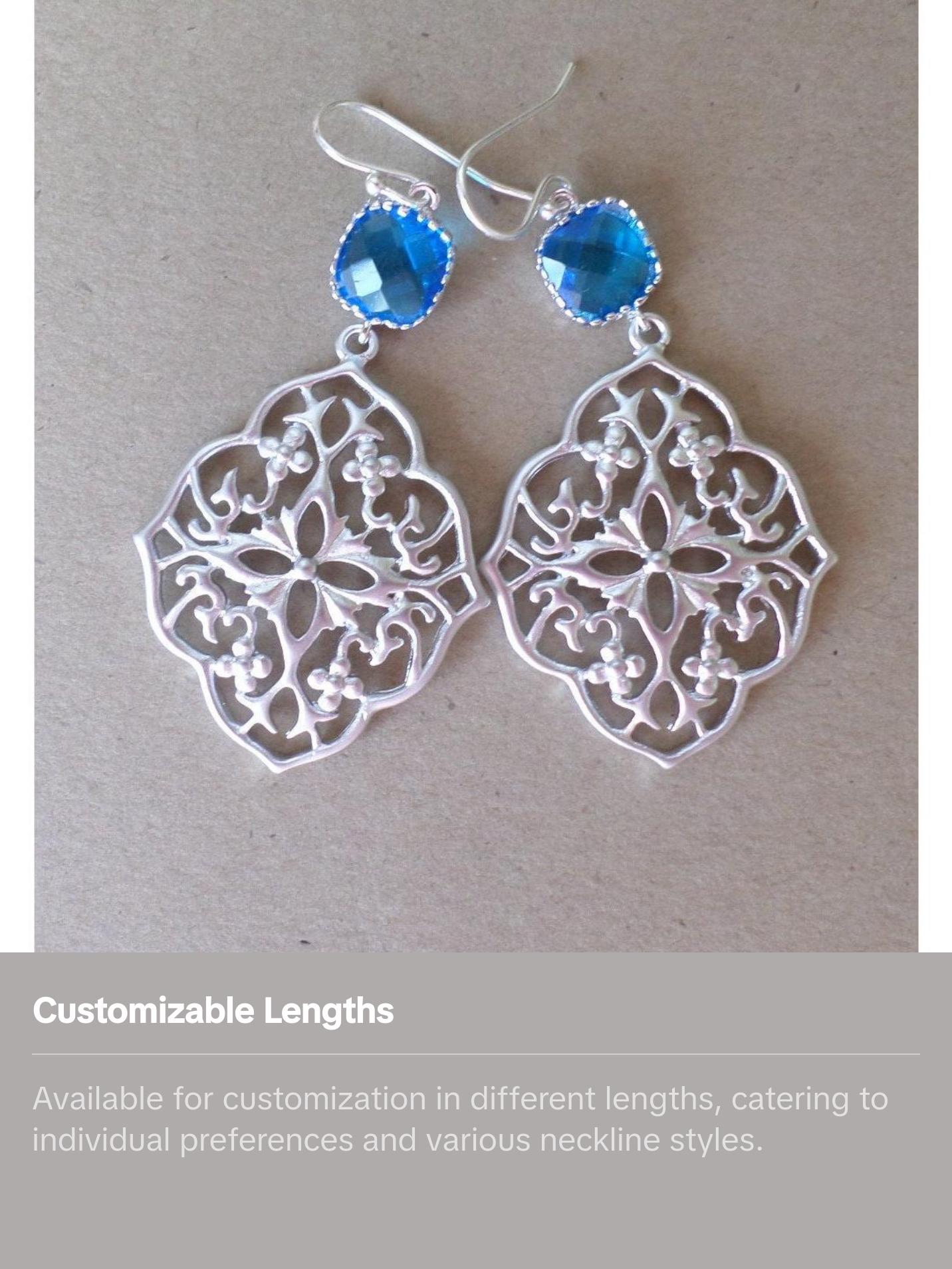 Cobalt Blue and Silver Chandelier Earrings - Cobalt Blue Earrings - Silver Earrings - Birthday Gift - Christmas Gift Cobalt Blue and Silver Chandelier Earrings - Cobalt Blue Earrings - Silver Earrings - Birthday Gift - Christmas Gift