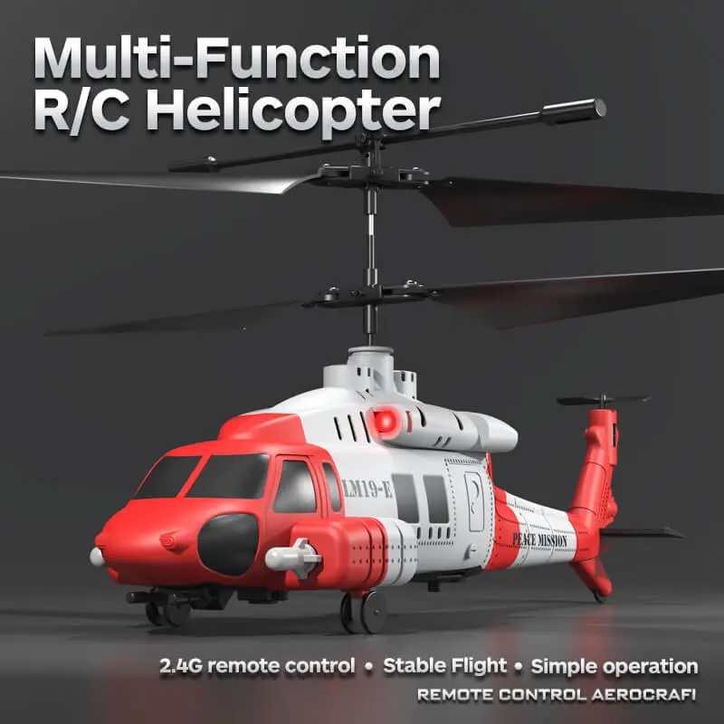 RC Helicopter Toy - Remote Control Aircraft, RC Helicopter Drone, Stable Flight, Easy Controls, LED Lighting, Realistic Design, Unisex Fun Gift for Ages 8–10 Kids & Teens