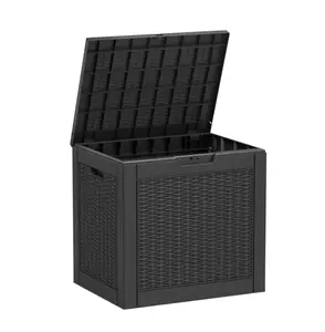 31-gallon deck box, an external storage box that can be locked outdoors for use, with external waterproof resin