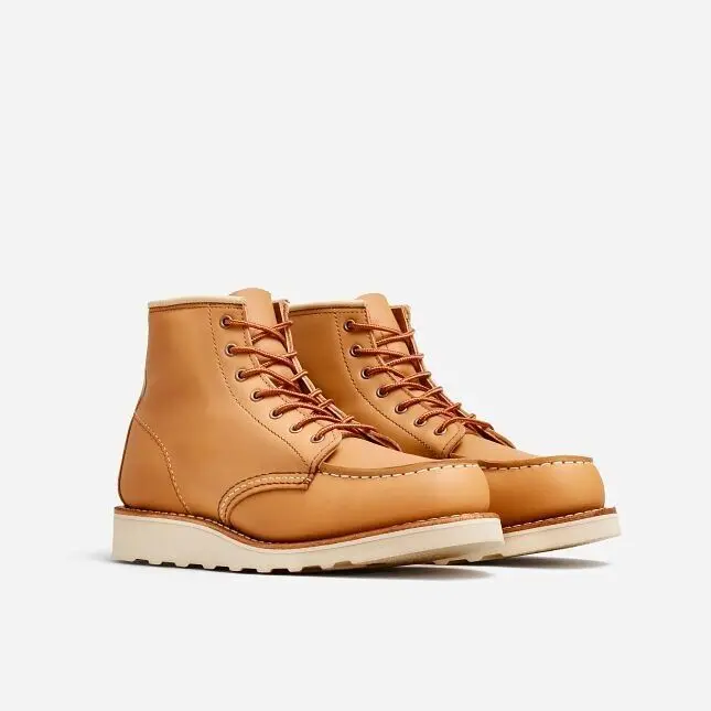 Red Wing Shoes Wing Heritage Classic Moc Toe 6 Inch Ankle Boot in Red | Women's