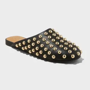 Women's Channing Studded Slip On Mule Flats with Memory Foam Insole - A New Day