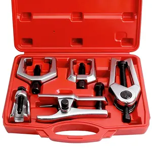 【HolidayHaul】 5-in-1 Heavy Duty Ball Joint Separator, Pitman Arm Puller, Tie Rod End Tool Set, Splitter Removal Kit Red, Mutifunction Tool Set for Front End Service, Gift for men, Home car repair, Automotive Maintance