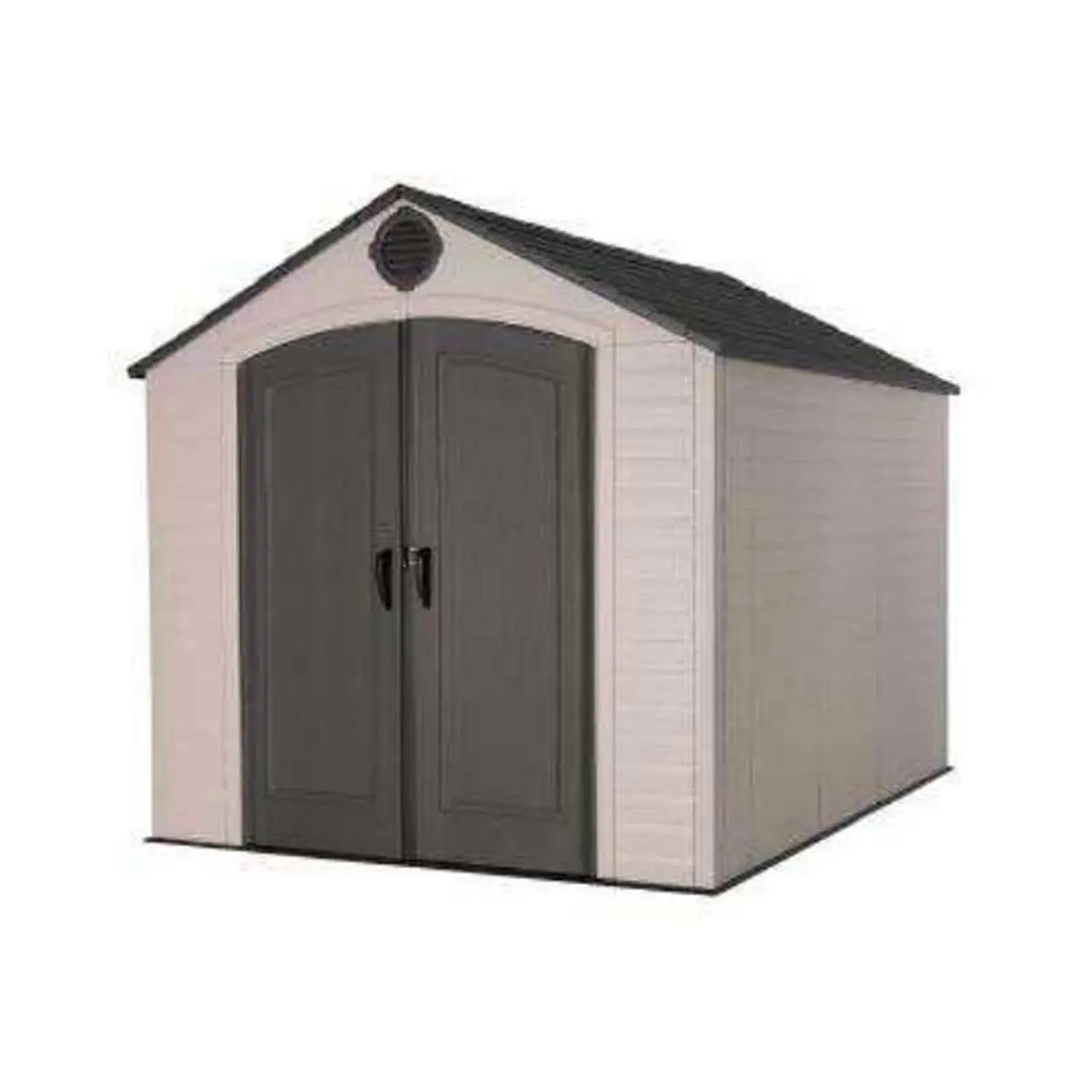 Lifetime LFT60371 8x10ft Outdoor Storage Shed - 8x10ft size, double wall, lockable doors, panel skylight, steel-reinforced (Home Improvement, Garden Supplies, Garden Buildings)