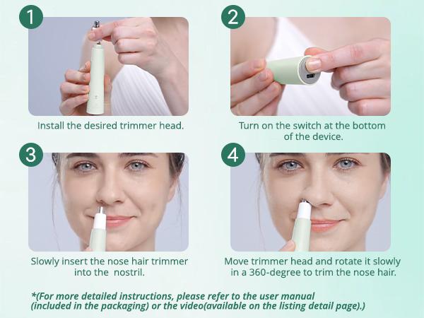 Nose Hair Trimmer for Women, Portable, Waterproof, Rechargeable, 2-in-1 Trimmer, Easy to Clean, Suitable for Sensitive Skin Stainless Comfort Nose Hair Trimmer for Women, Portable, Waterproof, Rechargeable, 2-in-1 Trimmer, Easy to Clean, Suitable for Sensitive Skin Stainless Comfort