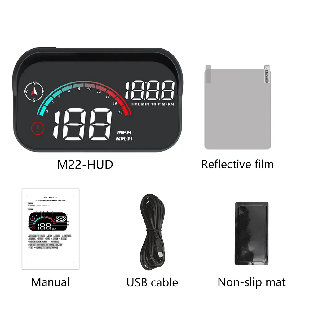 Windshield Speedometer Projector, Digital Speedometer for GPS Speedometer with Speed, Overspeed, Heads Up Display