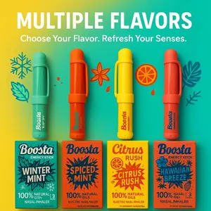 BOOSTA Nasal Stick Electric-Eucalyptus Oil,Powerful Essential Oils,Sinus & Congestion Relief, Breathe In Life, Rapidly Combat Drowsiness, Boost Mental Clarity,Cool Refreshing Sensation ,Natural Mood Boost ,Plant-Based Formula,Ideal for Young Adults