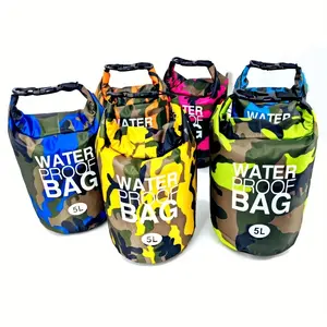 Camouflage Waterproof Dry Bag Backpack - High Quality Floating Roll-Top Dry Bag, Heavy Duty Durable Dry Bag Keeps Gear 100% Dry, Ideal for Boating Rafting Kayaking Camping Hiking Beach Fishing Swimming, Outdoor Adventure Essential Dry Bag