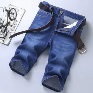 Men's Summer Casual Denim Shorts with Pockets (long version available), Multifunctional Mid-Rise Denim Shorts (belt not included)