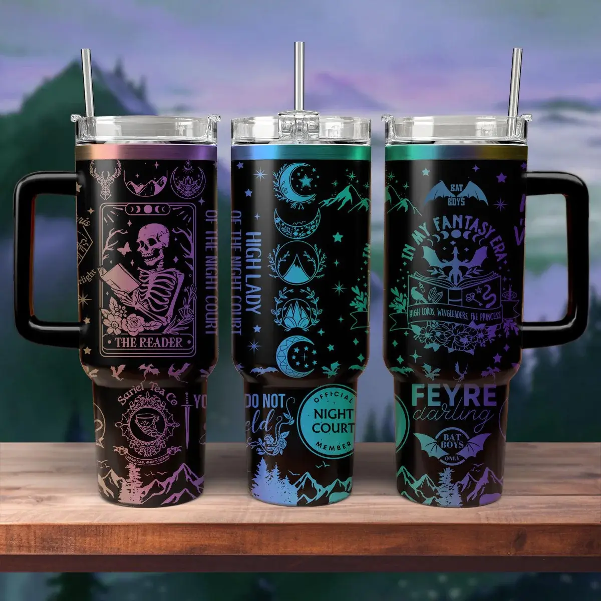 Book Reader Tumbler 40oz, In My Fantasy Era Tumbler, Feyre Darling Acotar Tumbler