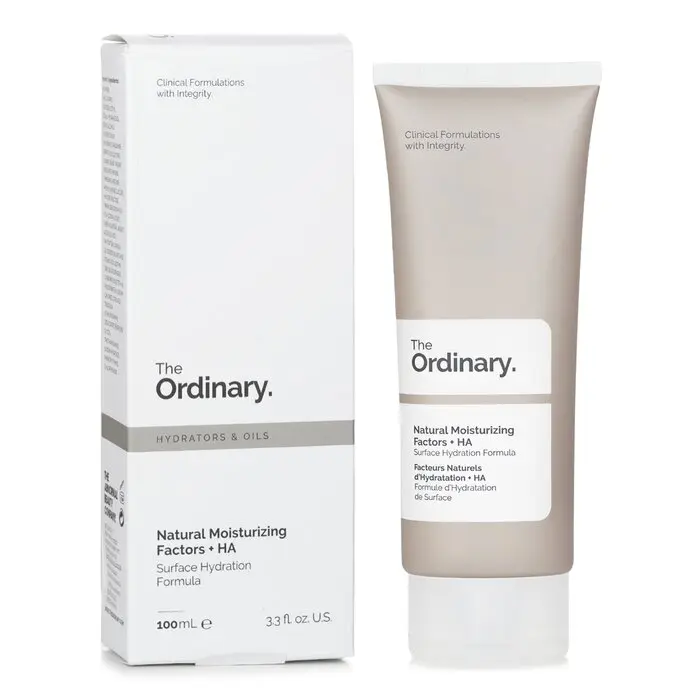 The Ordinary Natural Moisturizing Factors + HA Moisturizer, Lightweight Hyaluronic Acid Formula for Intense Moisturize & Hydrate, 100ml/3.3oz