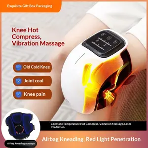 Electric Adjustable Knee Massager, 1-Pack USB-Rechargeable Smart Heating Knee Massager with LED Touch Screen, Unisex, Gift-Ready Massager