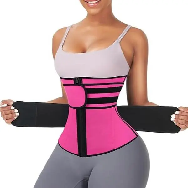 FeelinGirl Hot Selling 7 Double Belt Waist Trainer Compression Fabric Shapewear Womenswear Comfort Waist Trainer