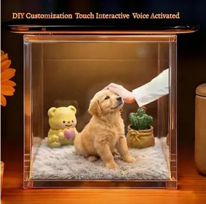 Pet 3D holographic projection box can DIY pets and interact with projected pets. Pet souvenirs and commemorative gifts are suitable for commemorating pets