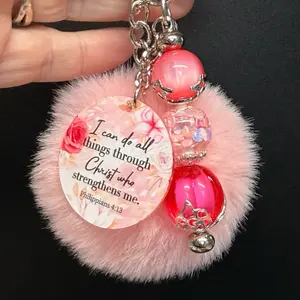 Claim on Lives-Carry a little reminder of God’s love wherever you go. Handmade beaded keychains feature a beautiful Bible verse, colorful beads, and a soft pom-pom for a fun touch of faith and style. Perfect for keys, purses, backpacks, or as a gift