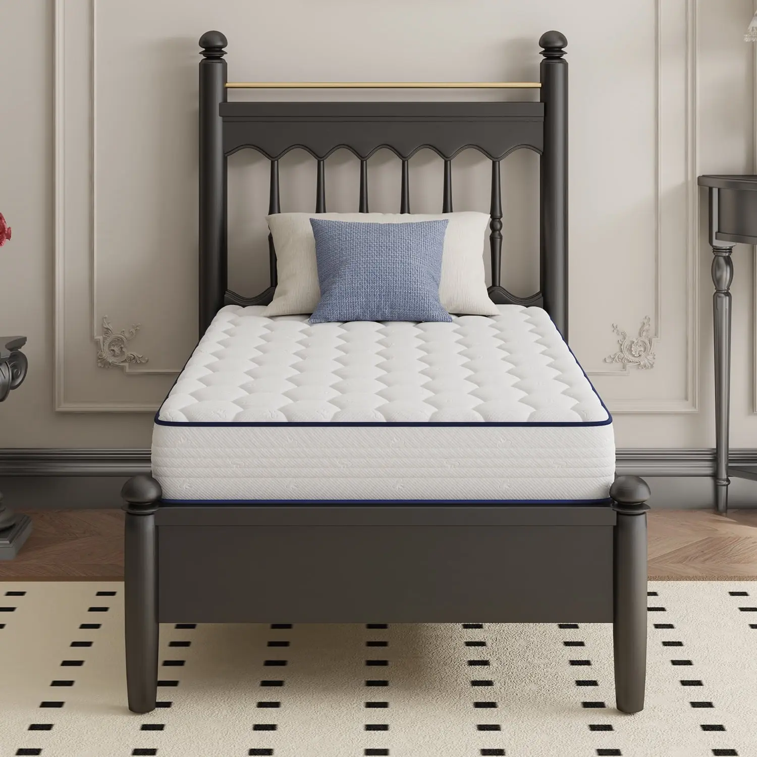 Avenco Pearl 6" Twin Size Innerspring Premium Bed Mattress - Medium Support for Adults, Memory Foam, Cooling Cloud Memory Foam, Cushioned, Latex Free, Memory Foam Mattresses