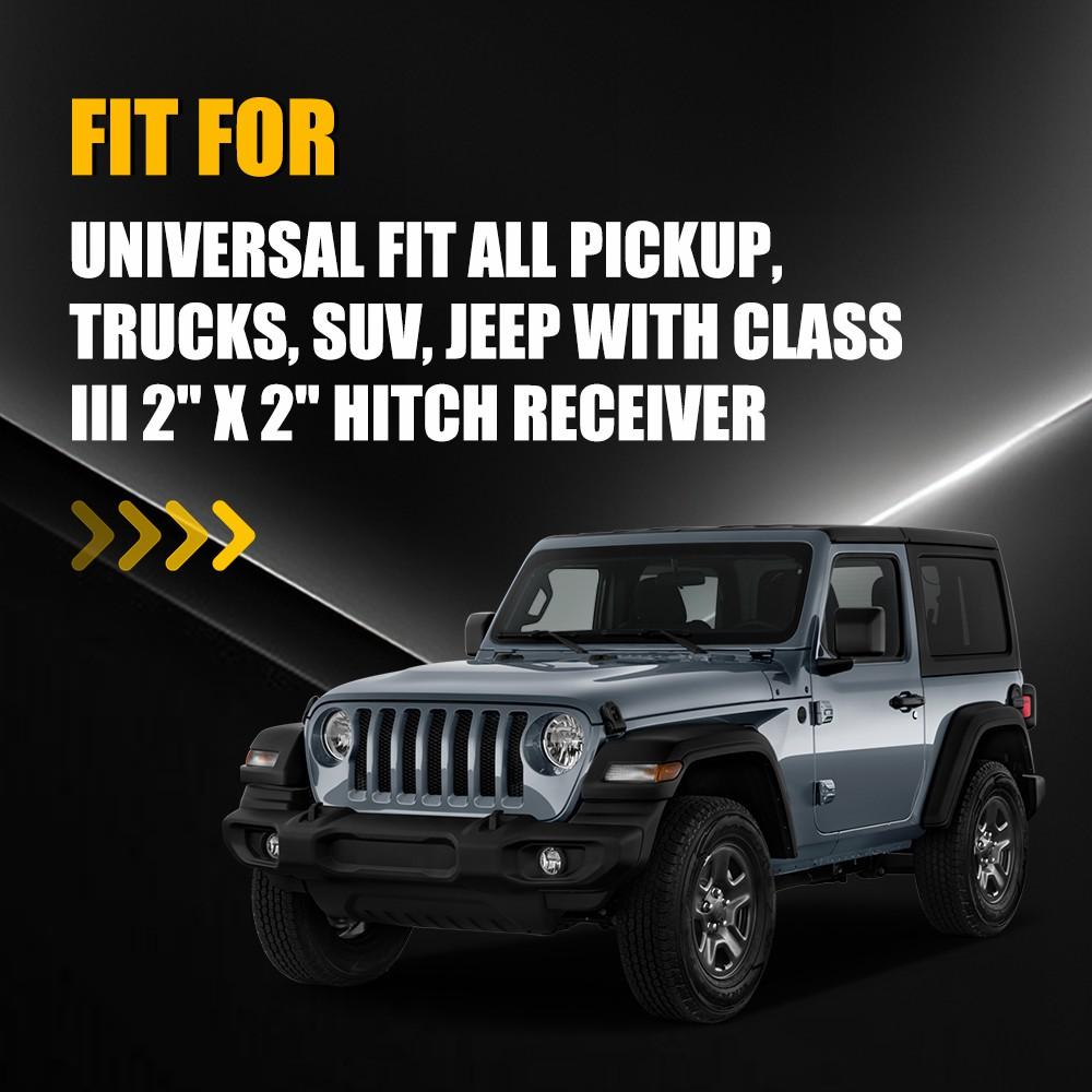 AUXITO Red Lens 15-LED Tow Hitch Receiver Strobe Brake Light For Truck SUV 2-Inch Hole