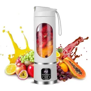 Best Portable Juicer Blender, USB Rechargeable & Compact for Smoothies On-The-Go - Perfect Travel, Smart LED Display Compact Personal Smoothie Maker, Great for Home, Office, Dorm, Back To School & Gym, Gift for Mom & Women