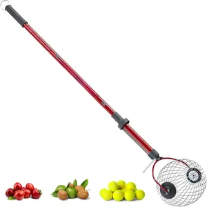 Large Nut Gatherer Roller – Nut Collector Tool for Walnuts, Tennis Balls and More – Yard Picker Upper with Durable Cage and Ergonomic Handle - Newest Model