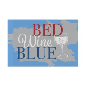 Flag - "Bed Wine & Blue" Decorative Flag