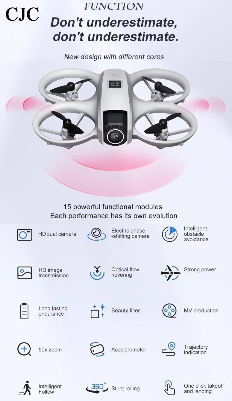 CJC i1 PRO Mini Drone: 360° Aerial Stunts & Rolls, HD Dual Cameras, Obstacle Avoidance, 100-Meter Range, Up to 20 Minutes Flight Time, Ideal for Beginners Aged 4+ toy drone